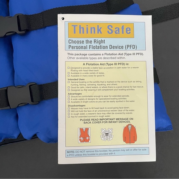 AIRHEAD General All-Purpose Life Jacket Adult Universal Size XL Blue NWT - Picture 4 of 7